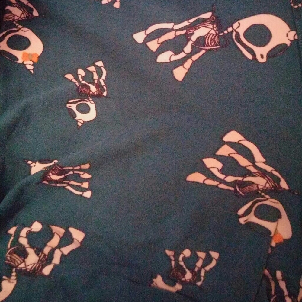 Lularoe TC Leggings Actual Unicorn Skeleton Hallow